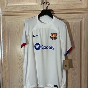 New Nike Barcelona White jersey xl